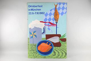 Mid-Century Modern Octoberfest Poster Original Artwork Painting No.3