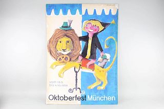 Mid-Century Modern Octoberfest Poster Original Artwork Painting No.9
