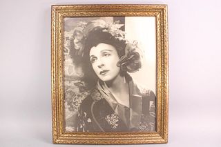 Large Gilt Framed Photograph of an Early 20th C Actress