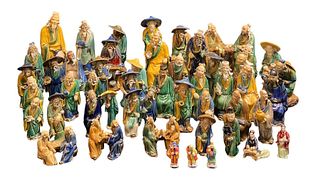 Chinese Mudmen Figurines 