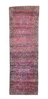 Antique Silk Kashan Rug, 1’11” x 5’11” (0.58 x 1.80 M)