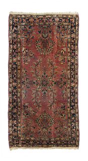 Antique Sarouk Rug, 2'6" x 5’ (0.76 x 1.52 M)