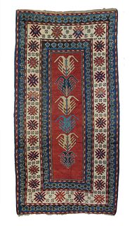 Antique Kazak Long Rug, 5'2'' x 10'1'' (1.57 x 3.07 M)