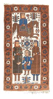 Antique Pictoral Afshar Rug, 3’11" x 7’2” (1.19 x 2.18 M)