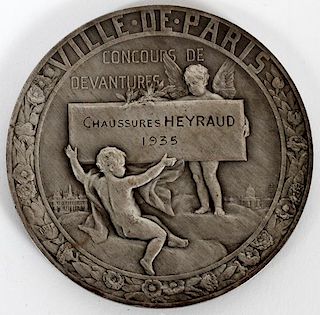 SILVER LAYERED BRONZE FRENCH MEDAL
