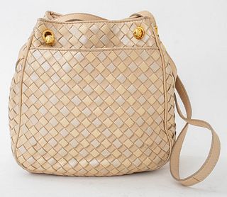 Bottega Veneta Gilt Woven Leather Shoulder Bag
