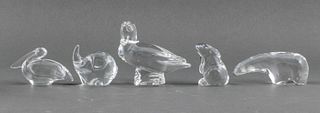Baccarat Animal Crystal Paperweights, 5