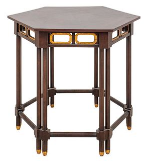 Mahogany Hexagonal End Table