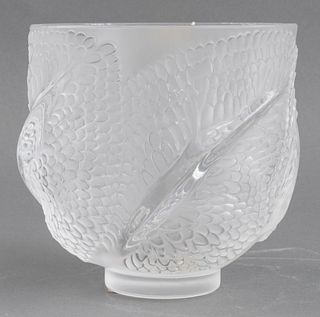 Lalique "Andromeda" Frosted Crystal Vase