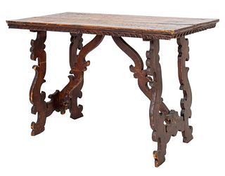Spanish Renaissance Style Trestle Table