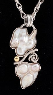 Atalporo Peruvian Silver & Cultured Pearl Necklace