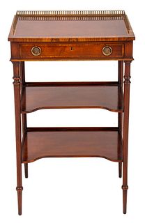 Neoclassical Inlaid Mahogany Side Table