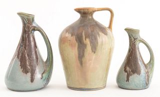 French Denbac Ceramique Group of Ewers, 3