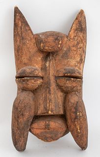 African, Likely Cote d'Ivoire, Wood Feline Mask