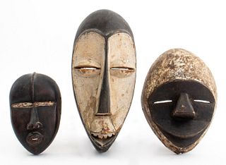 African Tribal Carved Wood Masks, Fang People, 3