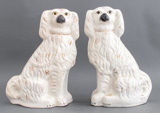 Staffordshire Style Ceramic Dogs, Pair