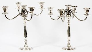 AMERICAN STERLING WEIGHTED FIVE-LIGHT CANDELABRA