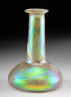 Museum-Exhibited Roman Glass Flask