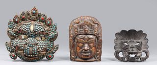 Group of Three Antique Indonesian/Tibetan Masks