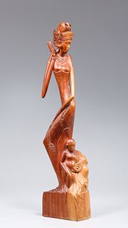 Tall Carved Indonesian Figure