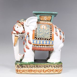 Chinese Ceramic Elephant Stand