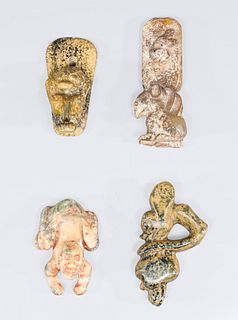 Group of Four Archaic Chinese Style Carved Hardstone Figures