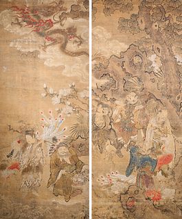 Pair Large Antique Chinese Panels