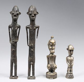 Group of Four Antique African Metalworks Figures