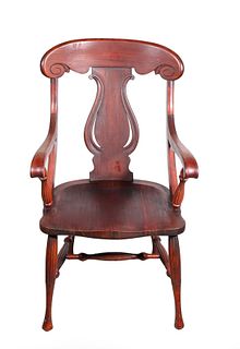 Antique Stickley Carved Armchair