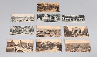 Group of Ten 19th Century Panoramic Postcards, Paris, Versailles