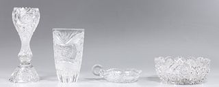 Group of Four Antique Cut Crystal Collection