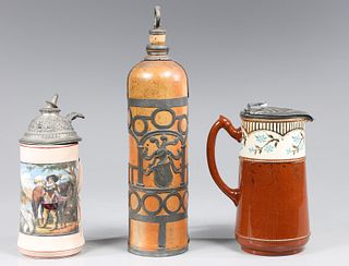 Group of Three 19th Century German Ceramics