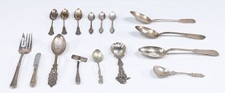 Group of Twenty-Eight Sterling and Silver Plate Collection