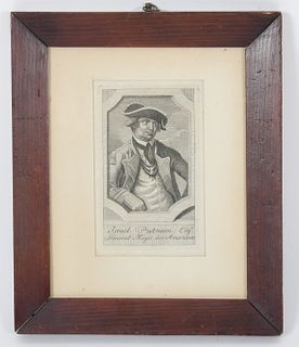 Engraving, Israel Putnam, American Revolutionary War