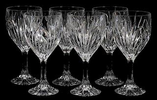 CUT CRYSTAL WATER GOBLETS 16