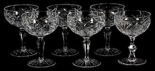 CRYSTAL SAUCER CHAMPAGNES 12