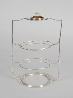 A Boin Taburet Silver Plated Plate Stand