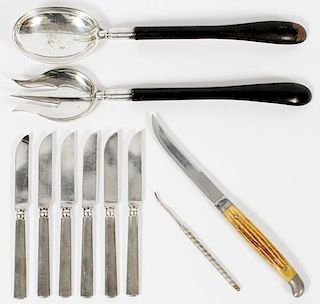 SILVERPLATE AND NICKEL SILVER FLATWARE 10 PIECES