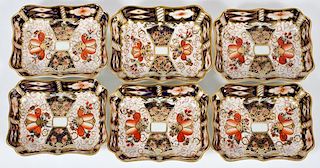 ROYAL CROWN DERBY NUT DISHES 6