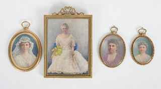 Marion Leale Sharp (1875-1979) Four Portrait Miniatures