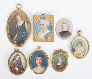 Marion Leale Sharp (1875-1979) Six Portrait Miniatures
