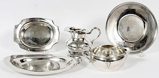 AMERICAN STERLING SILVER CREAMERS AND DISHES