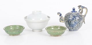 Four Pieces of Chinese Pottery & Porcelain