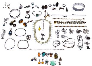 Sterling Silver and Coin (900) Silver Jewelry Assortment