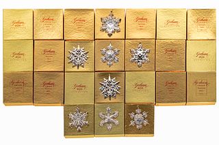Gorham Sterling Silver Snowflake Ornament Assortment