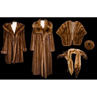 Mink Fur Coats and Accessory Assortment