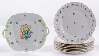 Herend 'Blue Garland' Porcelain Plate Collection