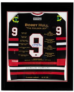Chicago Blackhawks Bobby Hull Signed Commemorative Jersey