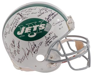 New York Jets 1969 Championship Team Signed Football Helmet