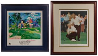 Professional Golf Palmer, Nicklaus and Neiman Signed Displays